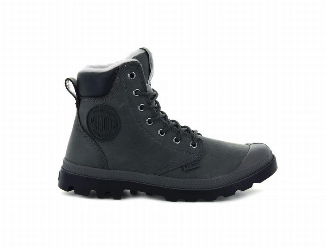 Palladium Pampa Sport Cuff Wps Men's Waterproof Boots Dark Grey (USIQ15497)